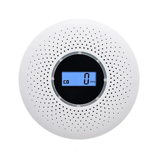 Ecran LCD combinat detector de fum și gaz CO