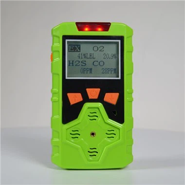 Detector de alarmă de gaz portabil 4 în 1 Lel O2 Co H2s fiabil cu port de încărcare USB